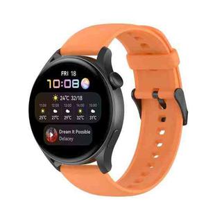 For Huawei Watch3 Pro New Solid Color Soft Silicone Watch Band(Orange)