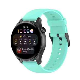 For Huawei Watch3 Pro New Solid Color Soft Silicone Watch Band(Teal)