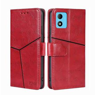 For TCL 305i Geometric Stitching Leather Phone Case(Red)