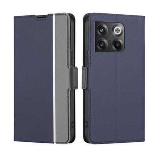 For OnePlus Ace Pro 5G Twill Texture Side Button Leather Phone Case(Blue)