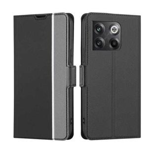 For OnePlus Ace Pro 5G Twill Texture Side Button Leather Phone Case(Black)