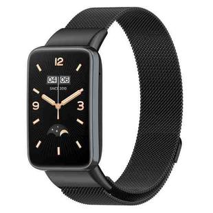 For Xiaomi Mi Band 7 Pro Milanese Stainless Steel Watch Band(Black)