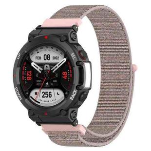 For Amazfit T-Rex2 Nylon Loop Buckle Watch Band(Powder Sand)