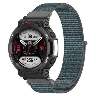 For Amazfit T-Rex2 Nylon Loop Buckle Watch Band(Grey)