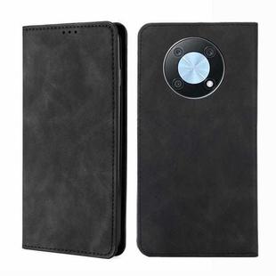 For Huawei nova Y90 4G Skin Feel Magnetic Horizontal Flip Leather Phone Case(Black)