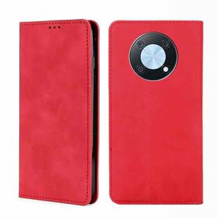 For Huawei nova Y90 4G Skin Feel Magnetic Horizontal Flip Leather Phone Case(Red)