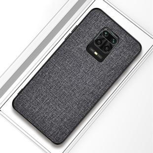 For Xiaomi Redmi Note 9 Pro Shockproof Cloth Texture PC + TPU Protective Case(Grey)