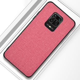 For Xiaomi Redmi Note 9 Pro Shockproof Cloth Texture PC + TPU Protective Case(Pink)