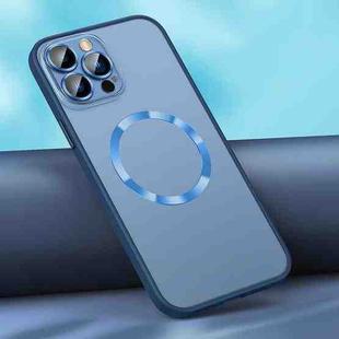 For iPhone 14 Pro Skin Feel MagSafe Magnetic Case(Dark Blue)