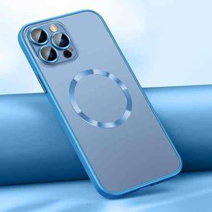For iPhone 12 Pro Max Skin Feel MagSafe Magnetic Case(Sierra Blue)