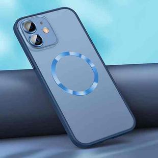 For iPhone 12 Skin Feel MagSafe Magnetic Case(Dark Blue)