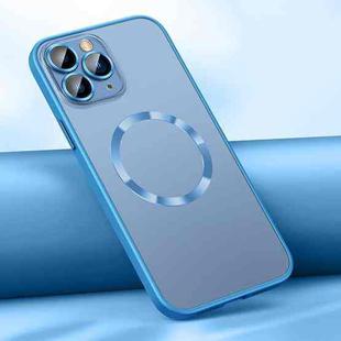 For iPhone 11 Pro Max Skin Feel MagSafe Magnetic Case (Sierra Blue)
