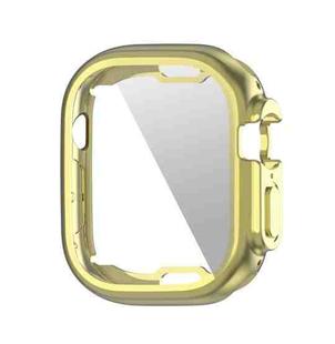 PET Film TPU Watch Case For Apple Watch Ultra 49mm / Ultra 2 49mm(Gold)