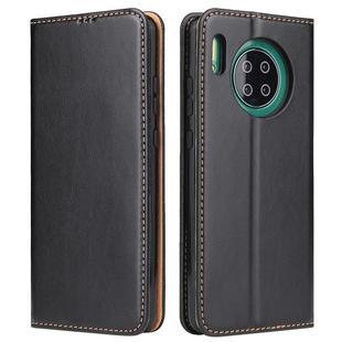 For Huawei Mate 30 Fierre Shann PU Genuine Leather Texture Horizontal Flip Leather Case with Holder & Card Slots & Wallet(Black)