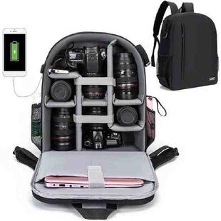 CADeN D6 III Nylon Anti-theft Backpack Digital Camera Bag, Size:32 x 16 x 42cm(Black)