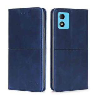 For TCL 305i Cow Texture Magnetic Horizontal Flip Leather Phone Case(Blue)