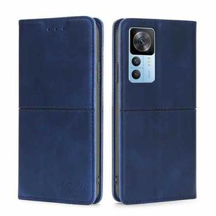 For Xiaomi Redmi K50 Ultra/Xiaomi 12T/Xiaomi 12T Pro Cow Texture Magnetic Horizontal Flip Leather Phone Case(Blue)