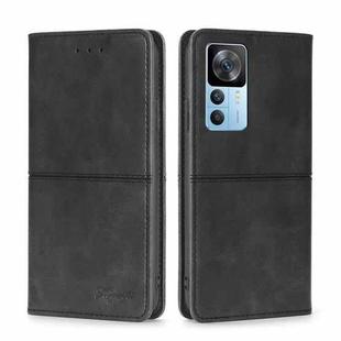For Xiaomi Redmi K50 Ultra/Xiaomi 12T/Xiaomi 12T Pro Cow Texture Magnetic Horizontal Flip Leather Phone Case(Black)