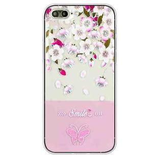 Bronzing Butterfly Flower TPU Phone Case For iPhone 8 Plus / 7 Plus(Peach Blossoms)