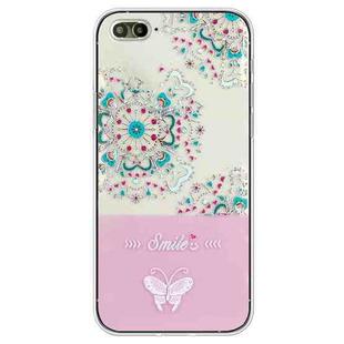 Bronzing Butterfly Flower TPU Phone Case For iPhone 8 Plus / 7 Plus(Peacock Flower)