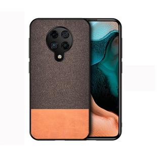 For Xiaomi Redmi K30 Pro Shockproof Splicing PU + Cloth Texture PC + TPU Protective Case(Brown)