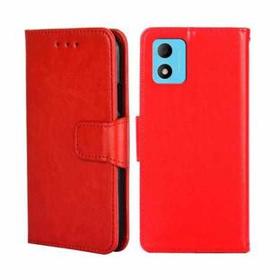 For TCL 305i Crystal Texture Horizontal Flip Leather Phone Case(Red)