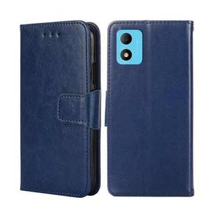 For TCL 305i Crystal Texture Horizontal Flip Leather Phone Case(Royal Blue)