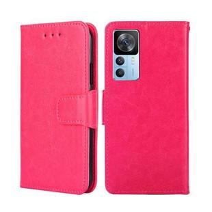 For Xiaomi Redmi K50 Ultra/Xiaomi 12T/Xiaomi 12T Pro Crystal Texture Horizontal Flip Leather Phone Case(Rose Red)