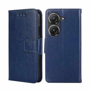 For Asus Zenfone 9 Crystal Texture Horizontal Flip Leather Phone Case(Royal Blue)