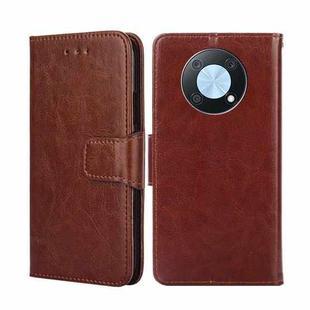 For Huawei nova Y90 4G Crystal Texture Horizontal Flip Leather Phone Case(Brown)