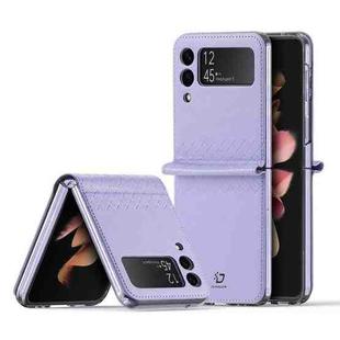 For Samsung Galaxy Z Flip3 5G DUX DUCIS Bril Series PU + TPU Phone Case(Purple)