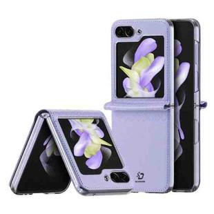 For Samsung Galaxy Z Flip5 5G DUX DUCIS Bril Series PU + TPU Phone Case(Purple)