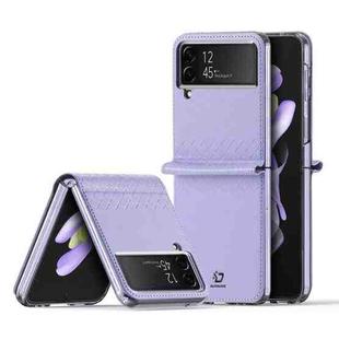For Samsung Galaxy Z Flip4 DUX DUCIS Bril Series PU + TPU Phone Case(Purple)