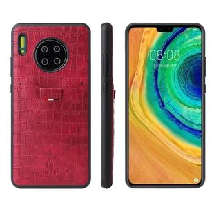For Huawei Mate 30 Pro Fierre Shann Crocodile Texture PU Leather Protective Case with Card Slot(Red)