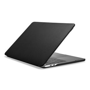RMA132 For MacBook Pro 15 inch (2016-2019) Universal Cross Texture Ultra-thin Anti-fall Laptop Protective Leather Case(Black)