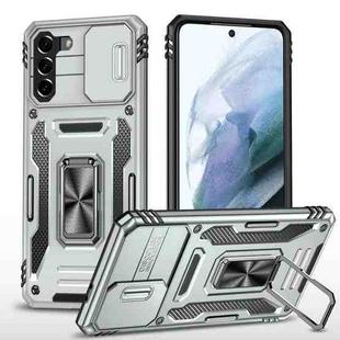 For Samsung Galaxy S22 5G Armor PC + TPU Camera Shield Phone Case(Grey)