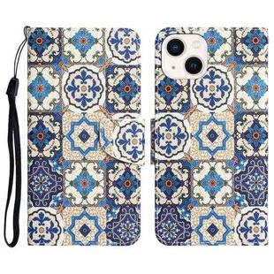 For iPhone 13 mini Colored Drawing Leather Phone Case (Vintage Totem)