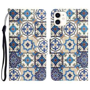 For iPhone 12 mini Colored Drawing Leather Phone Case (Vintage Totem)