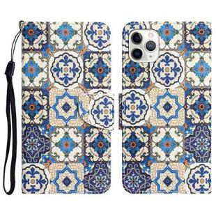 For iPhone 11 Pro Colored Drawing Leather Phone Case(Vintage Totem)