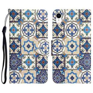 For iPhone XR Colored Drawing Leather Phone Case(Vintage Totem)