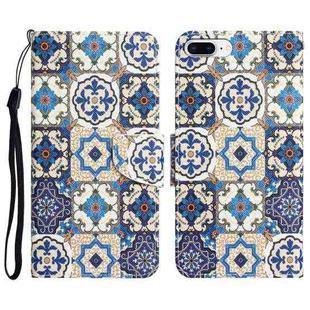 Colored Drawing Leather Phone Case For iPhone 7 Plus / 8 Plus(Vintage Totem)