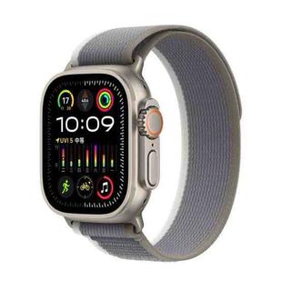 Nylon Watch Band For Apple Watch Ultra 49mm / Series 8&7 45mm / SE 2&6&SE&5&4 44mm (Grey Green)