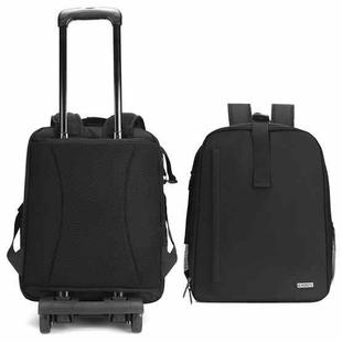 CADeN D6 V Camera Backpack Shoulders Drawbar Nylon Camera Bag, Size:32 x 18 x 43cm(Black)