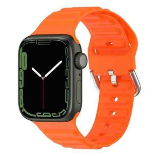 Ocean Ripple Watch Band For Apple Watch Series 8&7 45mm / SE 2&6&SE&5&4 44mm(Orange)