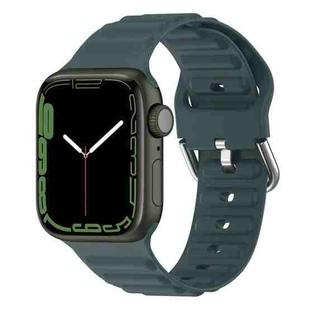 Ocean Ripple Watch Band For Apple Watch Series 8&7 45mm / SE 2&6&SE&5&4 44mm(Olive Green)