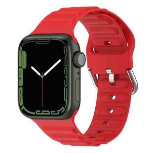 Ocean Ripple Watch Band For Apple Watch Series 8&7 45mm / SE 2&6&SE&5&4 44mm(Red)