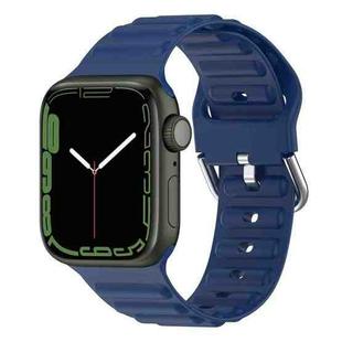 Ocean Ripple Watch Band For Apple Watch Series 8&7 45mm / SE 2&6&SE&5&4 44mm(Dark Blue)