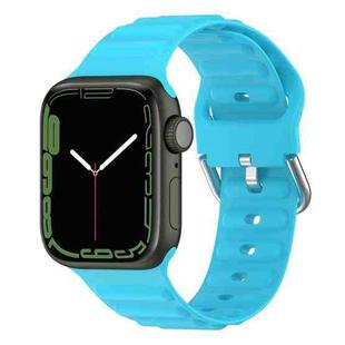 Ocean Ripple Watch Band For Apple Watch Series 8&7 45mm / SE 2&6&SE&5&4 44mm(Sky Blue)