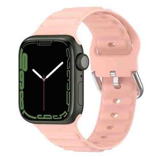 Ocean Ripple Watch Band For Apple Watch Series 8&7 41mm / SE 2&6&SE&5&4 40mm(Light Pink)