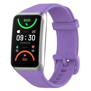 For OPPO Band 2 Solid Color Soft Silicone Watch Band(Purple)